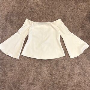 Off the Road Off-Shoulder Cream Top